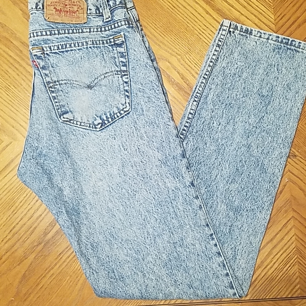 SUPER RARE VNTG LEVI STRAUS RED TAB 505 EUC size 34/34 HIGH WAISTED RELAXED FIT